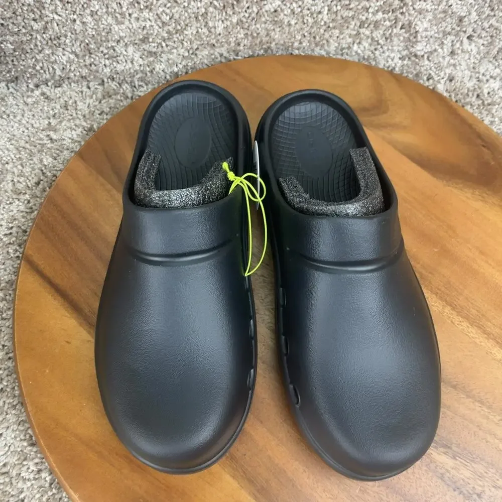OOFOS OOClog Rubber Clog Mule Slip On Men's Size 9 Comfort Recovery Shoe Black